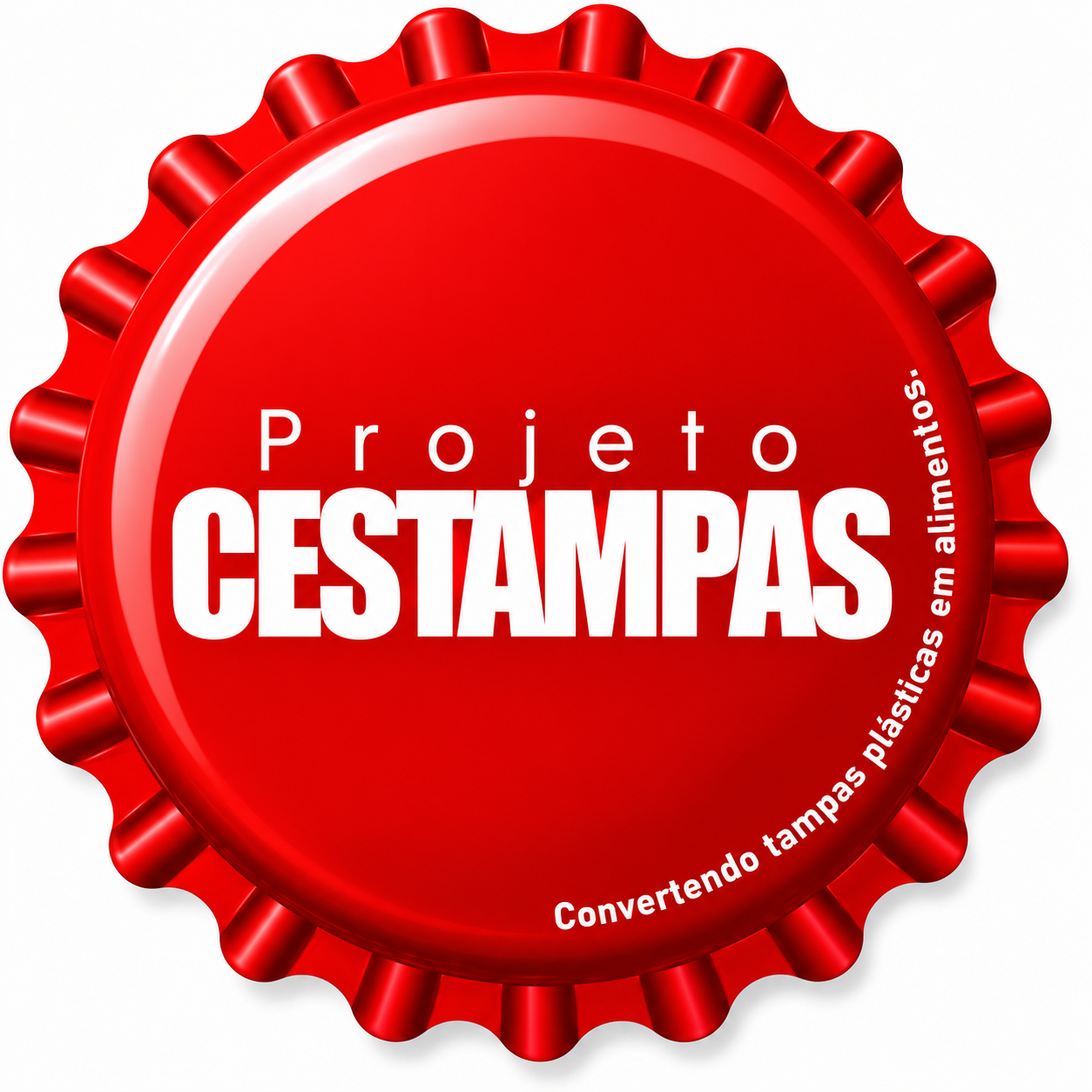 Selo do Projeto Cestampas: convertendo tampas plásticas em alimentos